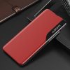 Eco Leather View Case Huawei P30 oldalra nyíló tok, piros