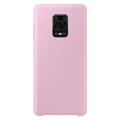 Silicone Case Soft Flexible Rubber Xiaomi Redmi Note 9S/9 Pro hátlap, tok, rózsaszín