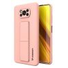 Wozinsky Kickstand Case Xiaomi Poco X3 NFC/Poco X3 Pro szilikon hátlap, tok, rózsaszín 
