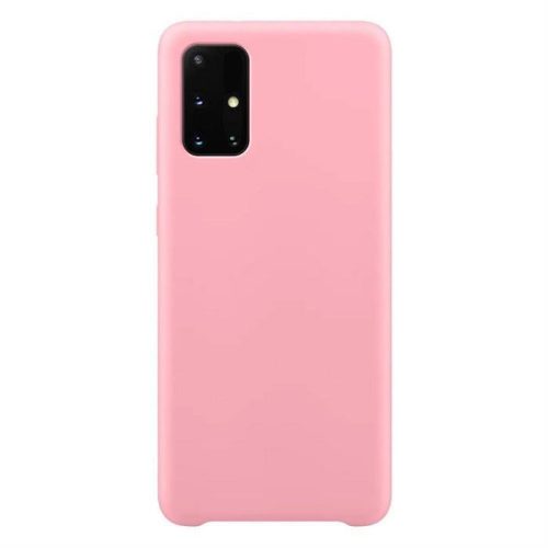 Silicone Flexible Rubber Samsung Galaxy A52 4G/A52 5G/A52s 5G hátlap, tok, rózsaszín