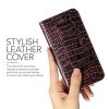 VRS Design (VERUS) iPhone 7 Genuine Croco Diary oldalra nyíló bőr tok, rózsaszín