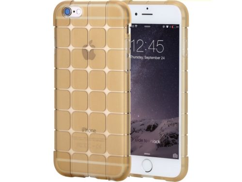 Rock iPhone 6 Plus/6S Plus Cubee Series hátlap, tok, átlátszó, arany