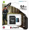 Kingston Canvas Go! Plus micro SDXC, 64GB, class 10, UHS-I, 170 MB/s, memóriakártya adapterrel