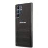 AMG Samsung Galaxy S22 Ultra Genuine Leather Perforated, eredeti bőr (AMHCS22LGSEBK) hátlap, tok, fekete
