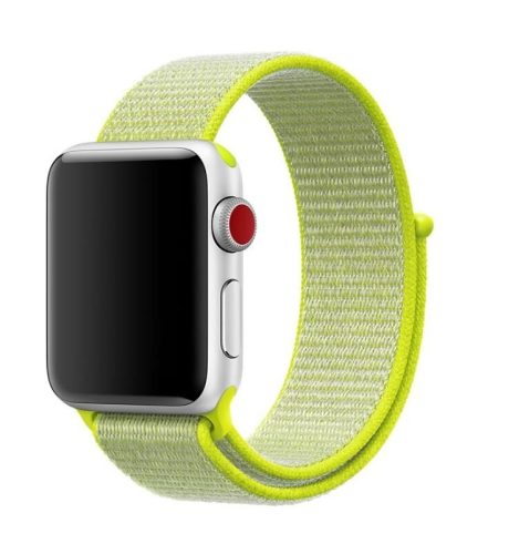 Apple Watch nylon 40mm óraszíj tépőzáras rögzítéssel, zöld