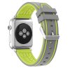 Apple Watch szilikon 44mm óraszíj, szürke-zöld