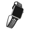Apple Watch szilikon 40mm lélegző sport szíj, fekete-fehér