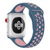 Apple Watch szilikon 40mm lélegző sport szíj, kék-rózsaszín