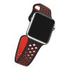Apple Watch szilikon 40mm lélegző sport szíj, piros-fekete
