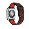 Apple Watch szilikon 40mm lélegző sport szíj, piros-fekete