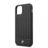 BMW iPhone 11 Real Leather Hard Case eredeti bőr (BMHCN61POCBK) hátlap, tok, fekete