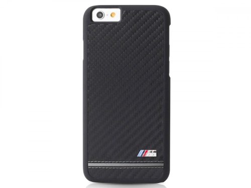 BMW iPhone 6/6S M Sport Hard Carbon Print Stipe Piping (BMHCP6HSCS) hátlap, tok, fekete