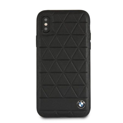 BMW Samsung Galaxy S9 Plus Hexagon Leather Hard (BMHCS9LHEXBK) hátlap, tok, fekete