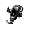 Baseus Metal Wireless Charger Gravity Car Mount autós telefon tartó és vezeték nélküli töltő, fekete