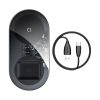Baseus Simple 2in1 Wireless Charger for Smartphones and AirPods , vezeték nélküli töltő, 18W, fekete-átlátszó