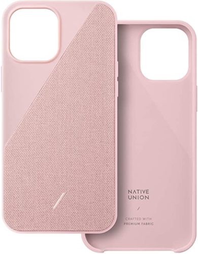 Native Union Clic Canvas iPhone 12 Pro Max hátlap, tok, rózsaszín