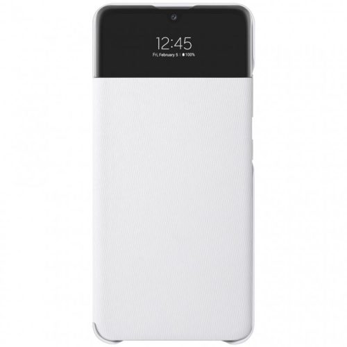 Samsung Clear S-View Case cover Samsung Galaxy A72/A72 5G gyári hátlap, tok, fehér