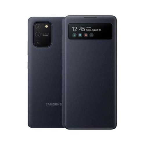 Samsung gyári S-View Case cover Samsung Galaxy S10 Lite (EF-EG770PBE) oldalra nyíló tok, fekete