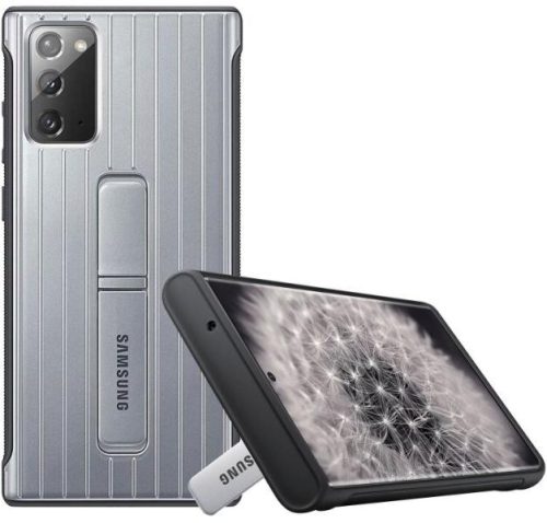 Samsung gyári Standing Case cover Samsung Galaxy Note 20 (EF-RN980CSE) hátlap, tok, ezüst