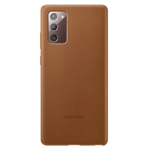 Samsung gyári Leather Cover Samsung Galaxy Note 20 eredeti bőr (EF-VN980LAE) hátlap, tok, barna