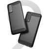 Carbon Case Flexible Huawei P Smart (2021)/Y7A ütésálló hátlap, tok, fekete