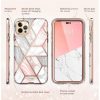 Supcase Cosmo iPhone 14 Pro hátlap, tok, márvány mintás, rózsaszín