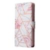 Tech-Protect Wallet Marble Xiaomi Redmi 10 oldalra nyíló hátlap, tok, márvány mintás, rózsaszín
