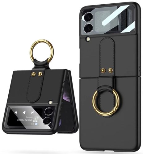 Tech-Protect Icon Ring Samsung Galaxy Z Flip 4 hátlap, tok, fekete