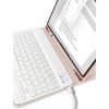 Tech-Protect Smartcase Pen iPad 10.9", 10. gen.(2022) oldalra nyíló okos tok, érintőceruza tartóval, billentyűzettel, rózsaszín