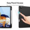 ESR Rebound Pencil iPad Pro 11" (2021) oldalra nyíló okos tok, érintőceruza tartóval, fekete