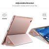 Infiland Classic Stand Samsung Galaxy Tab A7 10.4 T500/T505 (2020) oldalra nyíló tok, rózsaszín