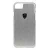 Ferrari iPhone 6/7/8 Heritage Aluminium Hard (FEHALHCP7SI) hátlap, tok, fekete logóval, ezüst