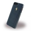 Ferrari iPhone 7 Plus 488 Hard Genuine Leather Gold Logo bőr (FESEGHCP7LBL) hátlap, tok, kék
