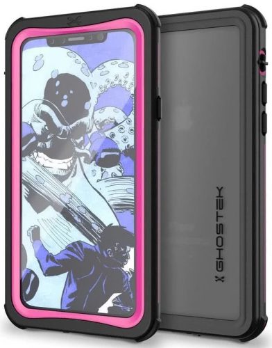 GHOSTEK iPhone X/Xs Nautical vízálló, ütésálló tok, rózsaszín