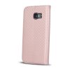 Smart Carbon Samsung Galaxy A8 Plus (2018) oldalra nyíló tok, pink