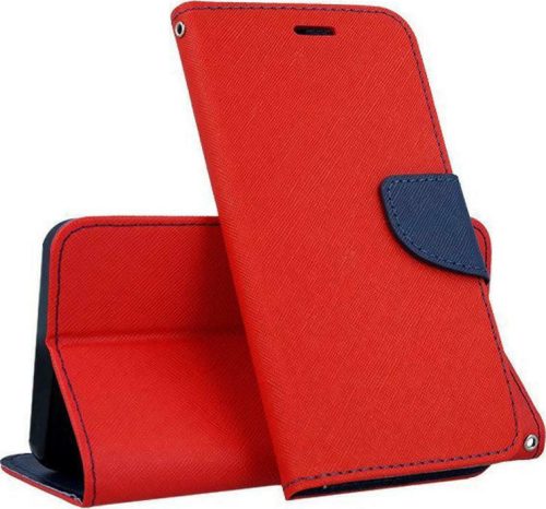 Smart Fancy Xiaomi Redmi Note 8 Pro oldalra nyíló tok, piros-kék