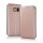 Smart Diva LG K50S oldalra nyíló tok, rozé arany