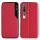 Eco Leather View Case Xiaomi Redmi Note 10/Note 10S oldalra nyíló tok, piros