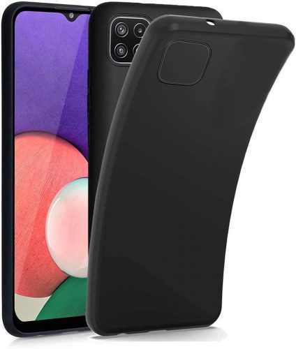 Silicon case Samsung Galaxy A22 5G hátlap, tok, fekete