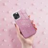 Glitter 3in1 Case iPhone 13 Pro hátlap, tok, rózsaszín