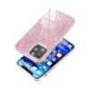 Glitter 3in1 Case Samsung Galaxy S21 FE hátlap, tok, rózsaszín