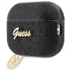 Guess Airpods Pro 2 Glitter Flake 4G Charm (GUAP2GLGSHK) tok, fekete