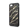Guess iPhone 7/8/SE (2020) Glitter Marble Glass márvány mintás (GUHCI8MGGBK) hátlap, tok, fekete