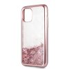 Guess iPhone 11 Pro 4G Peony Liquid Glitter (GUHCN58PEOLGP) hátlap, tok, rozé arany