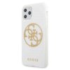 Guess Glitter Circle 4G iPhone 11 Pro (GUHCN58TPUWHGLG) hátlap, tok, fehér