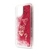 Guess iPhone 11 Liquid Glitter Hearts (GUHCN61GLHFLRA) hátlap, tok, piros