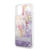 Guess iPhone 11 Liquid Glitter Flower (GUHCN61LFLSU) hátlap, tok, lila