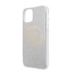 Guess 4G Glitter Circle iPhone 11 (GUHCN61PCUGLLG) hátlap, tok, ezüst