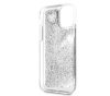 Guess iPhone 11 Pro Max Glitter Hearts (GUHCN65GLHFLSI) hátlap, tok, ezüst