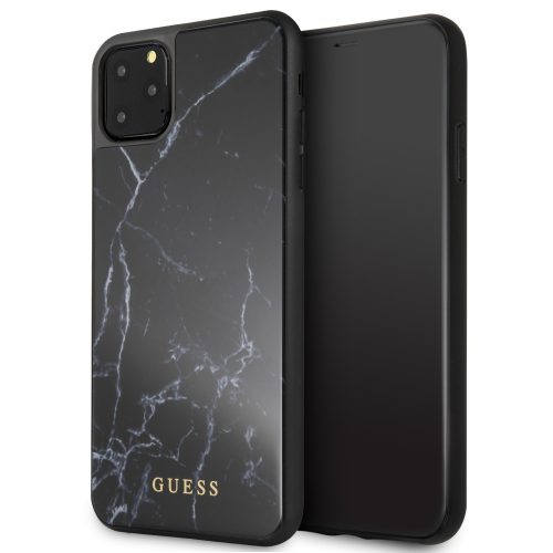 Guess iPhone 11 Pro Max Marble Case márvány mintás (GUHCN65HYMABK) hátlap, tok, fekete